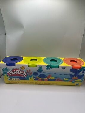 Play-Doh 4-Pack Modeling Compound - Blue, Lime Green, Teal, Orange